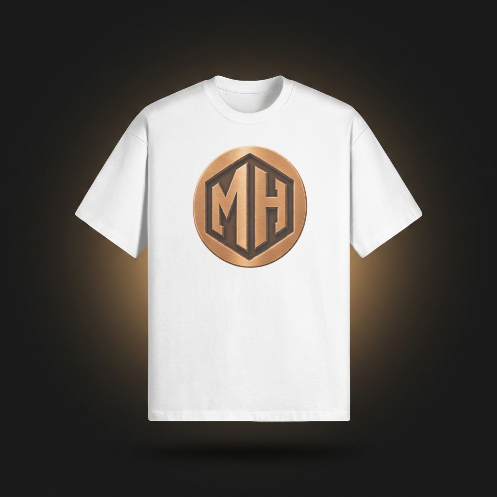 Front view of MR. HAPPINESS Statement Oversized T-Shirt